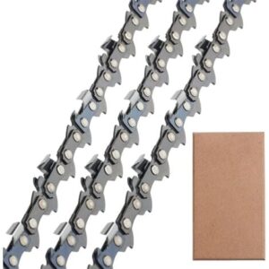 Lot de 3 Chaîne de tronçonneuse Faible Rebond 3/8"LP 50 maillons 1,1mm 35 cm Compatible pour Stihl MS170 MS180 MS192T - 3610 000 0050