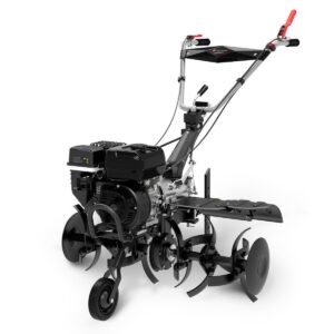 Motoculteur thermique 7CV 4T 202Cm3 Silencieux et sans vibrations Jeux de fraises + 2 disques Lamborghini