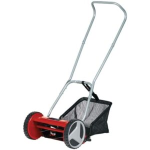 Einhell Tondeuse à gazon manuelle GC-HM 300 (jusqu’à 150 m², cylindre de coupe, 5 lames en acier, réglage de la hauteur de coupe sur 4 niveaux de 13 à 37 mm, bac de ramassage de 16 litres)