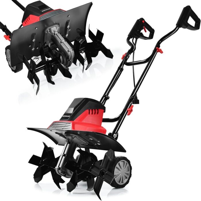 Motobineuse motoculteur électrique 1500w profondeur travail 22cm largeur 43cm réglables 6 lames