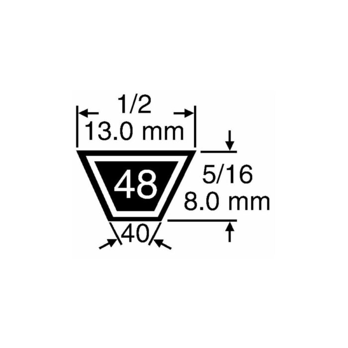 LEM SELECT - Courroie Kevlar 4L960 adaptable - 13 mm x 8 mm pour tondeuses – Image 2