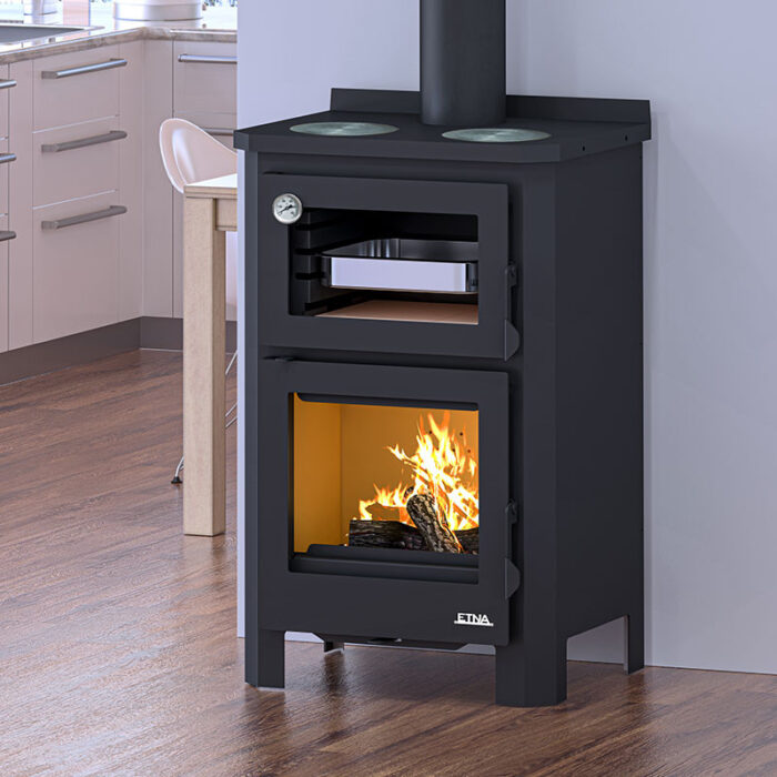 Poêle à bois avec four et plaque de cuisson Pramoda - 9 Kw – Image 7