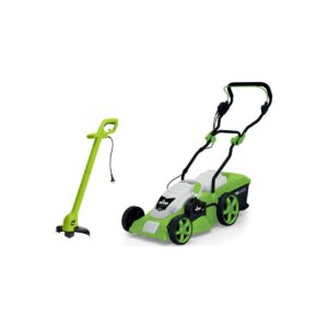 VITO - Tondeuse electrique 1800W Moteur induction coupe 42 cm + Coupe bordure 250W Tête Automatique Pack VITO