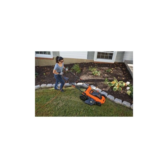 BLACK & DECKER - Tondeuse électrique filaire - BLACK+DECKER - LM2000-QS - 2000W - 48cm de coupe - Mulching, éjection latérale ou bac 50L – Image 4