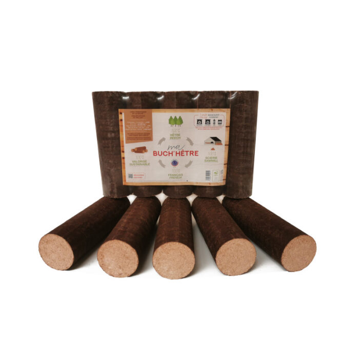 Bûches compressées 100% hêtre - Palette de 1040kg – Image 3