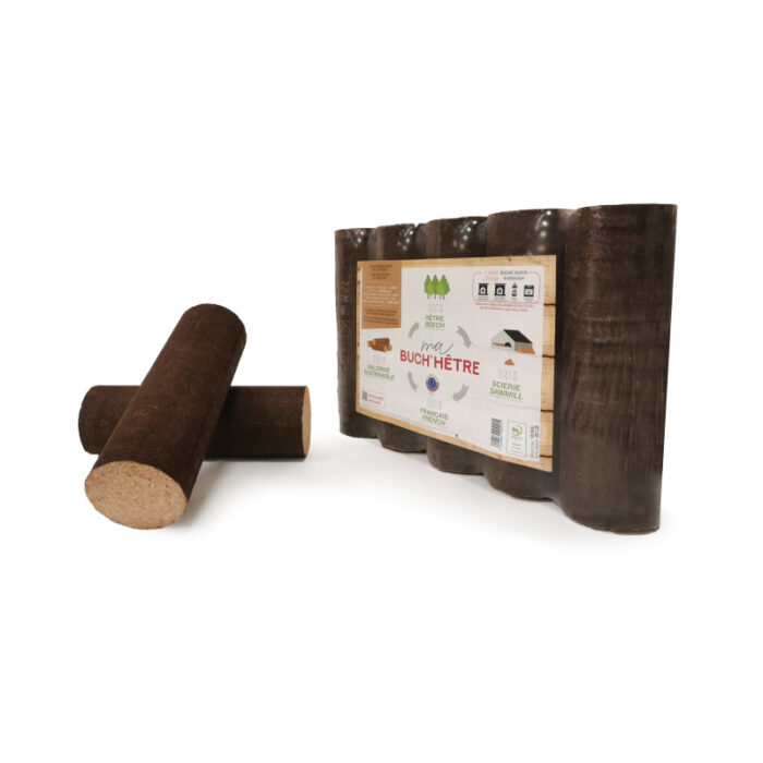 Bûches compressées 100% hêtre - Palette de 1040kg – Image 2